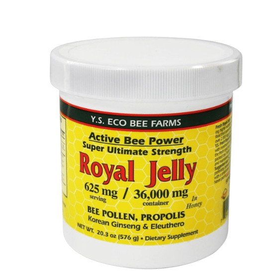Fresh Royal Jelly + Bee Pollen, Propolis, Ginseng, Honey Mix - 36,000mg Y.S. Org 20.3 oz
