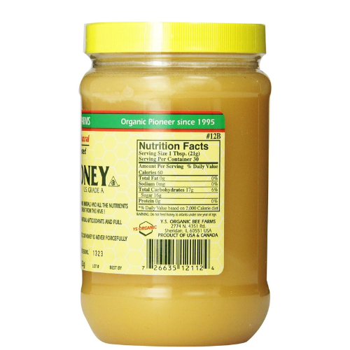 Y.S. Eco Bee Farms Raw Honey - 22 oz (4 Pack)